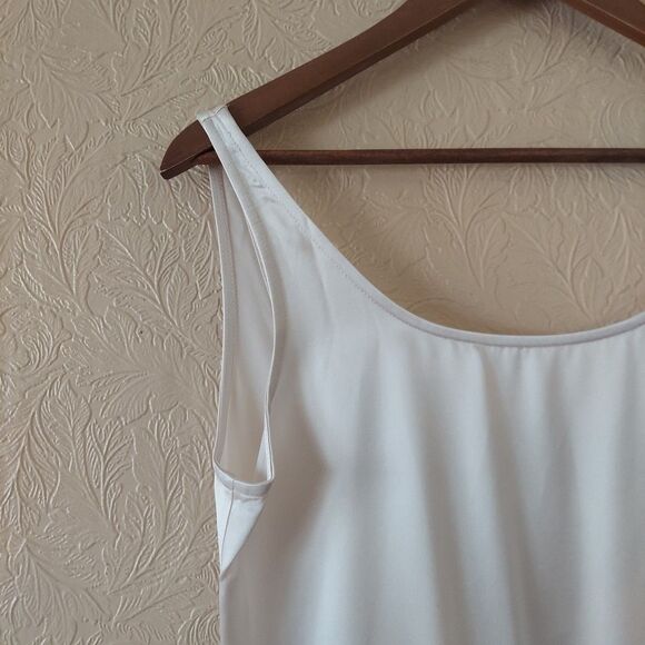 OGL Ivory Satin Midi Dress NEW Sz Small - Picture 2 of 10